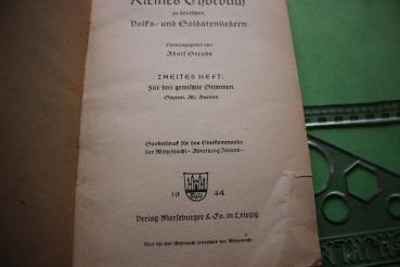 Preview: kleines Chorbuch zu deutschen Volks- und Soldatenliedern   II. Heft